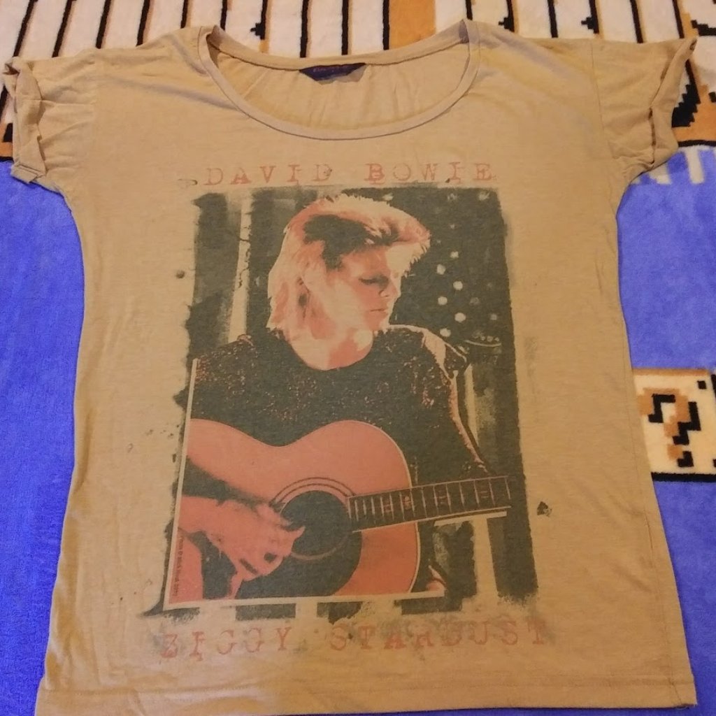 Vintage David Bowie Ziggy Stardust Miss Selfridge Size Uk 8/36 Women's T-Shirt